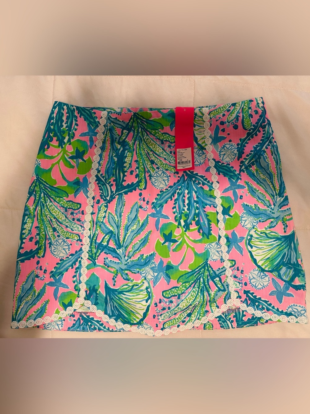 Lilly Pulitzer Pink Multicolor Tropical Print Skirt